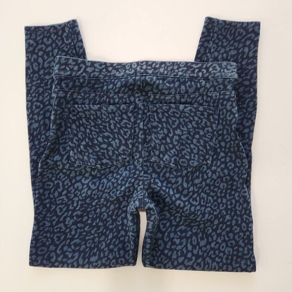 SPANX Jean-ish Leopard Print Jegging Womens‎ M Blue Stretch Pull On Slimming - Picture 6 of 8